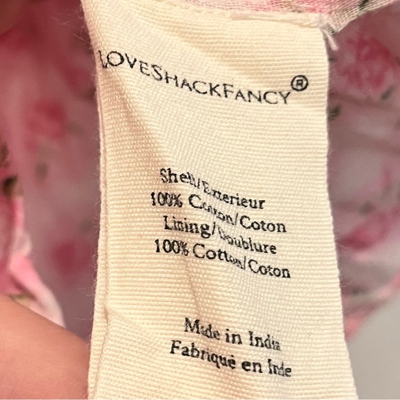🆕-LoveShackFancy Dress Breyer Pink Floral Ruched Tiered Mini Dress. NWT - Picture 11 of 11